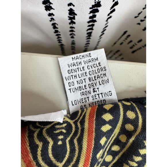 VTG Santé Classics Dashiki Kaftan Tunic Top Multicolor Boho Fringe Hem One Size - Picture 6 of 11